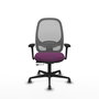PIQUERAS Y CRESPO Silla de oficina Cilanco con mecanismo Sincro/Traslack, Morado y Gris