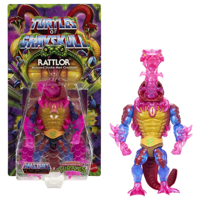 Mattel Masters of the Universe Origins Rattlor Figura de Acción con 7 Accesorios
