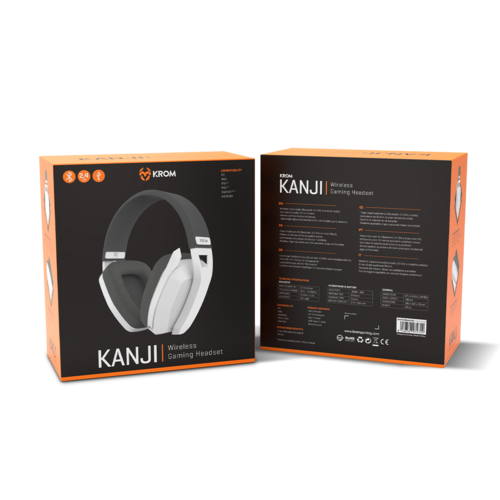 Krom Kanji Auriculares Gaming Inalámbricos Blanco
