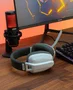 Krom Auriculares Gaming Kanji Inalámbricos Bluetooth 5.3 y Alámbricos Diadema PC PS5 PS4 SWITCH Altavoces 40mm Micrófono Integrado - Blanco