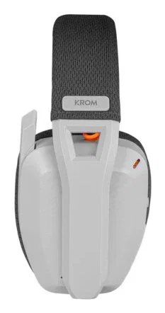 Krom Auriculares Gaming Kanji Inalámbricos Bluetooth 5.3 y Alámbricos Diadema PC PS5 PS4 SWITCH Altavoces 40mm Micrófono Integrado - Blanco