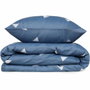 Aucune Juego de Cama Azul - 1 Funda Nórdica 220x240 cm + 2 Fundas de Almohada 60x60 cm