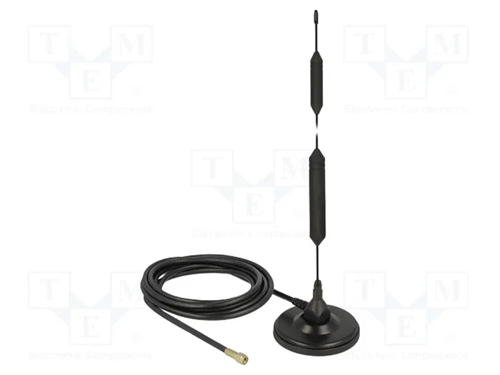 DeLOCK Antena GSM Quadband Omnidireccional con Base Magnética y Conector SMA DeLOCK Antena GSM Quadband Omnidireccional con Base Magnética y Conector SMA