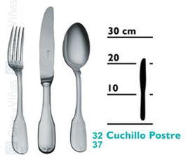 Cuchillo de Postre Santander - Set de 2 Unidades para Cubertería (Set de 12)