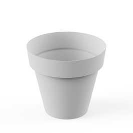 Plastiken Maceta Serie TES Redonda 38 cm Blanco