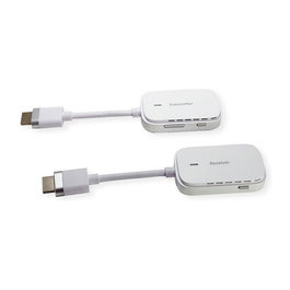 VALUE 14.99.3414 - Sistema Inalámbrico HDMI A/V 1080p 3D con Transmisor y Receptor, Alcance 20 m, Blanco
