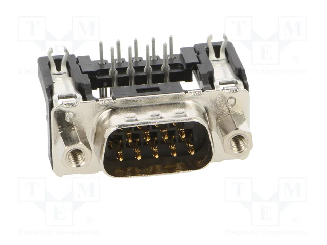 HARTING Conector D-Sub de 9 pines macho para PCB THT HARTING Conector D-Sub de 9 pines macho para PCB THT