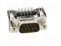 HARTING Conector D-Sub de 9 pines macho para PCB THT