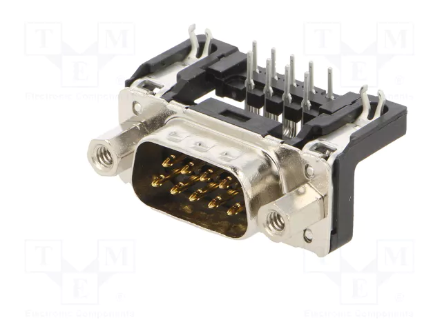 HARTING Conector D-Sub de 9 pines macho para PCB THT HARTING Conector D-Sub de 9 pines macho para PCB THT