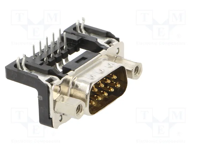 HARTING Conector D-Sub de 9 pines macho para PCB THT HARTING Conector D-Sub de 9 pines macho para PCB THT