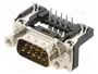 HARTING Conector D-Sub de 9 pines macho para PCB THT