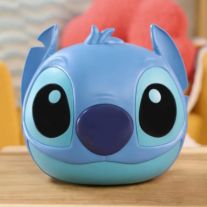 Lilo & Stitch Stitch Surprise Head Juguete Interactivo con 10 Accesorios Ocultos, 23 cm