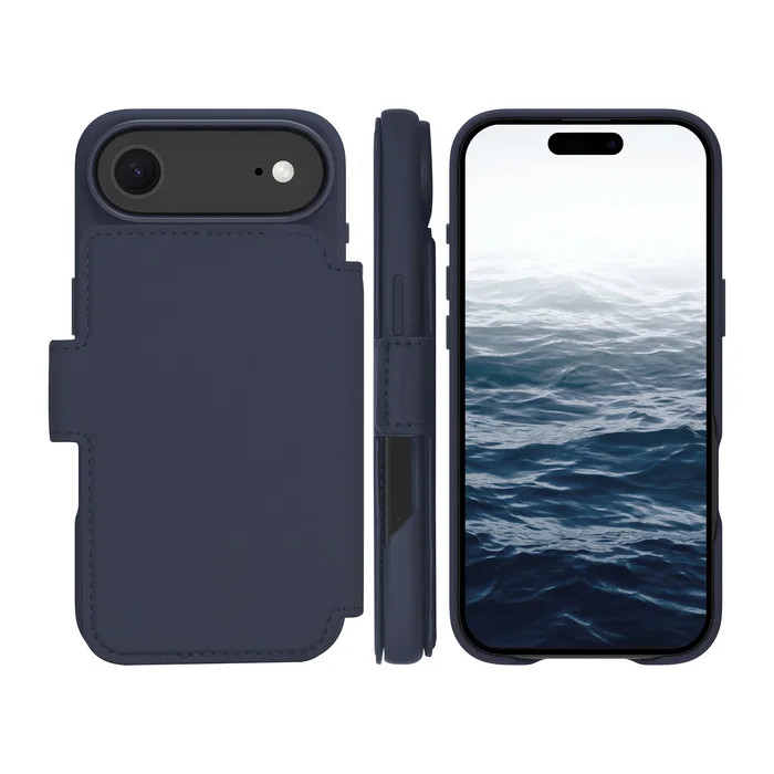 Dbramante1928 Lynge MS ICON Funda Folio Azul Compatible con MagSafe para Apple iPhone 17 Air con 3 Bolsillos para Tarjetas y Resistente a Rayones