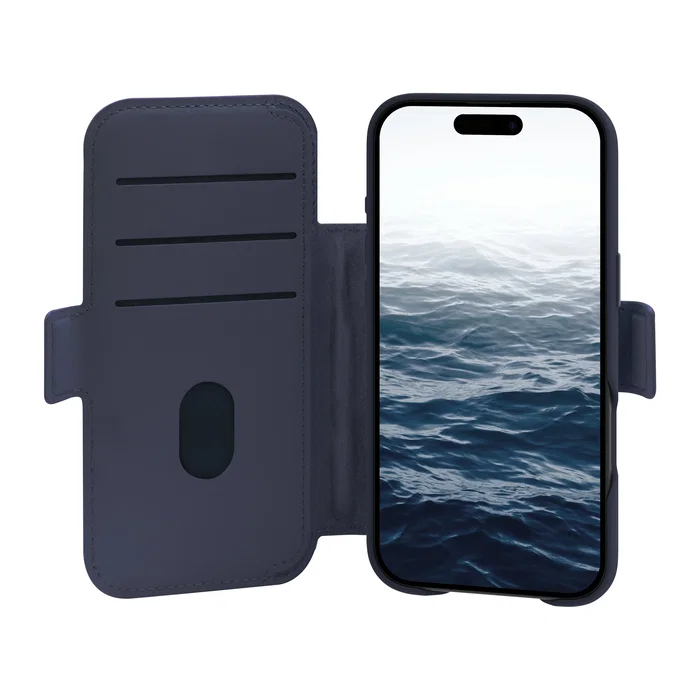 Dbramante1928 Lynge MS ICON Funda Folio Azul Compatible con MagSafe para Apple iPhone 17 Air con 3 Bolsillos para Tarjetas y Resistente a Rayones