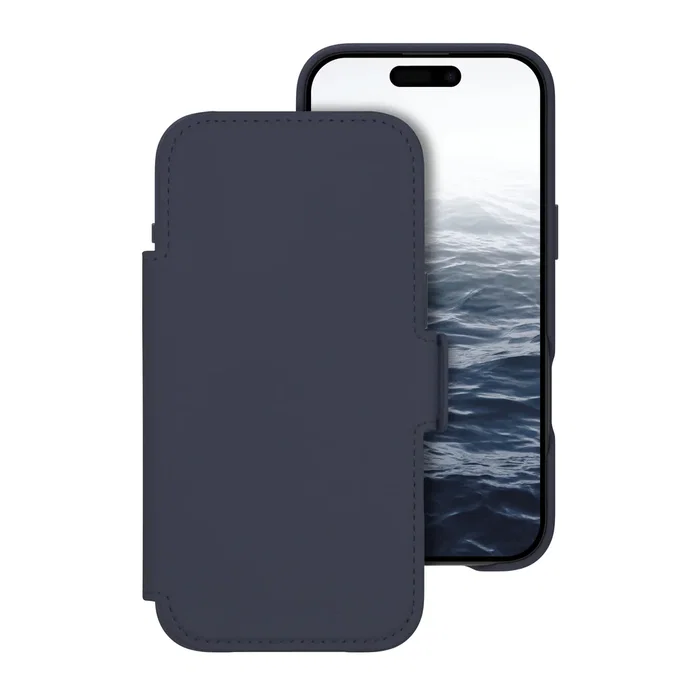 Dbramante1928 Lynge MS ICON Funda Folio Azul Compatible con MagSafe para Apple iPhone 17 Air con 3 Bolsillos para Tarjetas y Resistente a Rayones