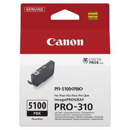 Canon PFI-5100 Photo Black 14.4 ml Tinta Original para imagePROGRAF PRO-310, Pack Individual - 1 Pieza