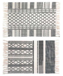 DKD Home Decor Alfombra de Poliéster con Flecos 60x90x0,5 cm