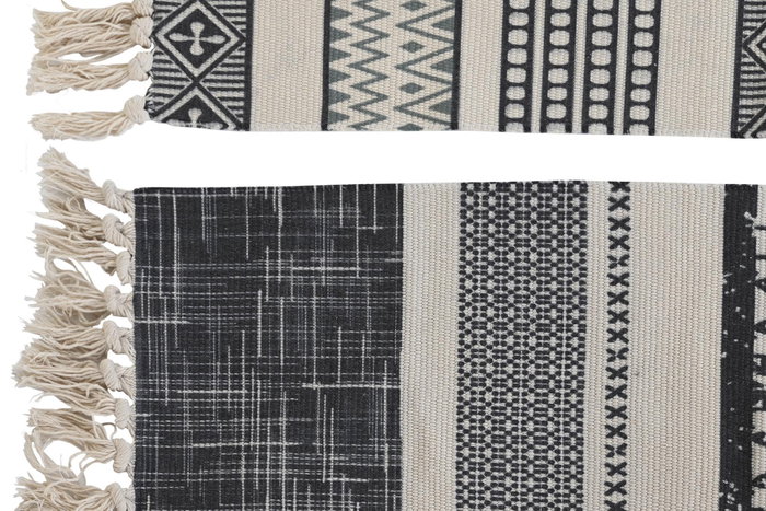 DKD Home Decor Alfombra de Poliéster con Flecos 60x90x0,5 cm