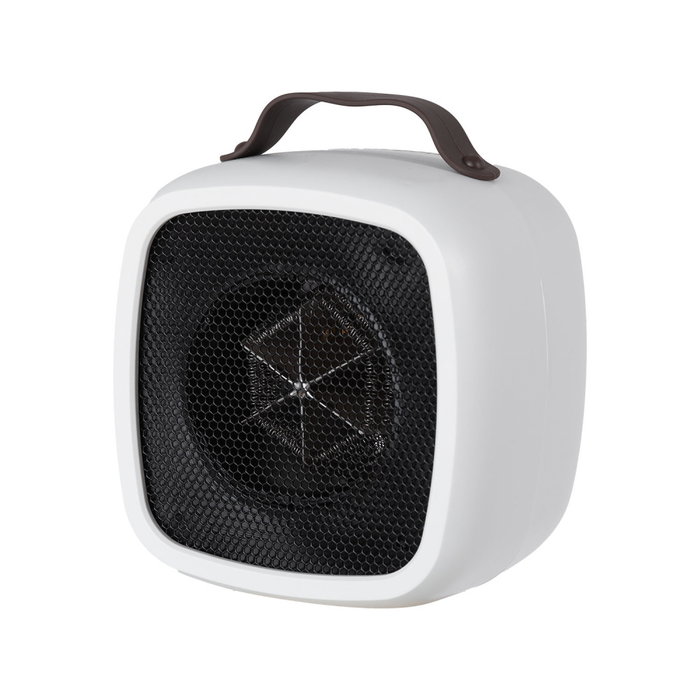 Calefactor PTC con Ventilador 500W Blanco - Termostato Regulable y Antivuelco Calefactor PTC con Ventilador 500W Blanco - Termostato Regulable y Antivuelco