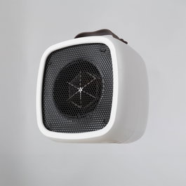 Calefactor PTC con Ventilador 500W Blanco - Termostato Regulable y Antivuelco