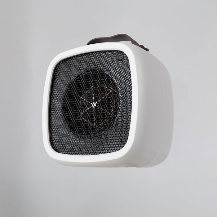 Calefactor PTC con Ventilador 500W Blanco - Termostato Regulable y Antivuelco Calefactor PTC con Ventilador 500W Blanco - Termostato Regulable y Antivuelco