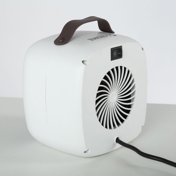 Calefactor PTC con Ventilador 500W Blanco - Termostato Regulable y Antivuelco Calefactor PTC con Ventilador 500W Blanco - Termostato Regulable y Antivuelco