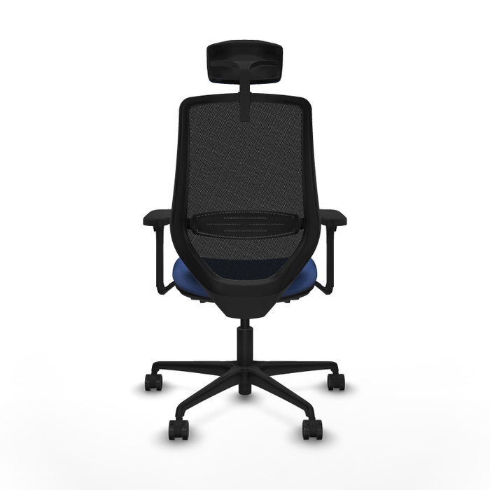 PIQUERAS Y CRESPO Silla de oficina Mardos con mecanismo Sincro/Traslack, Azul marino y Negro