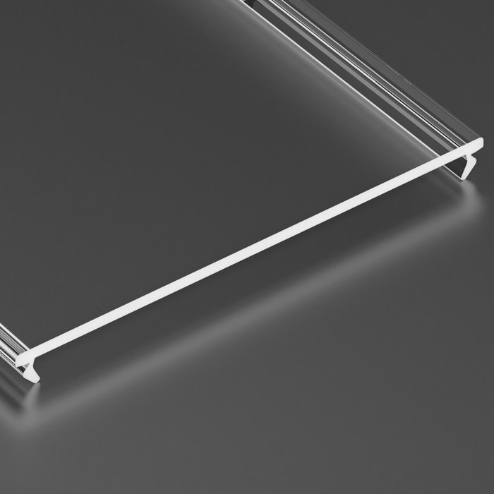 Difusor SUPERWIDE PMMA para perfiles LARGO,inLARGO 2,02 m Transparente
