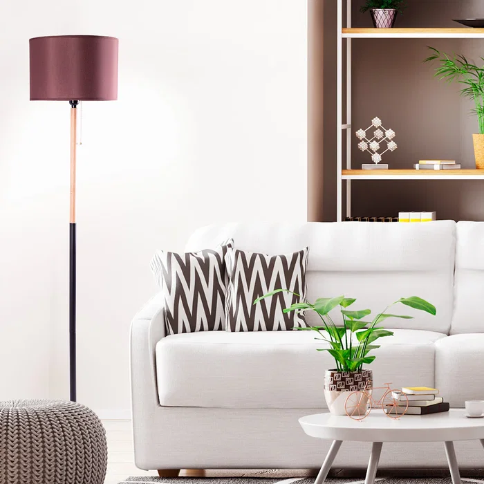 Walter Lámpara de Suelo Recta SKD-F019-B Diseño Nórdico Elegante para Hogar y Negocios