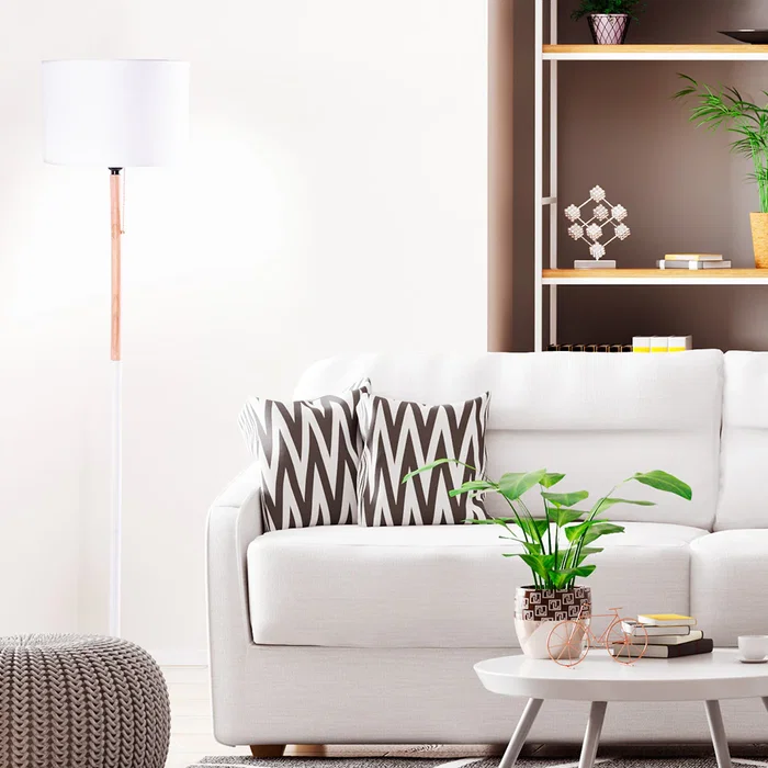 Walter Lámpara de Suelo Recta SKD-F019-B Diseño Nórdico Elegante para Hogar y Negocios