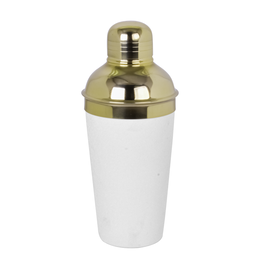 DKD Home Decor Coctelera Inox Blanco Rugosa 500 ML