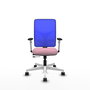 PIQUERAS Y CRESPO Silla de oficina Motilla Rosa y Azul con mecanismo Sincro/Traslack