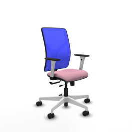 PIQUERAS Y CRESPO Silla de oficina Motilla Rosa y Azul con mecanismo Sincro/Traslack