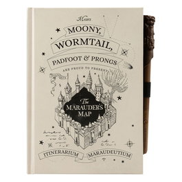 Harry Potter Cuaderno A5 Premium con luz Marauder's Map