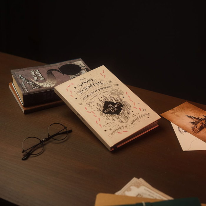 Harry Potter Cuaderno A5 Premium con luz Marauder's Map