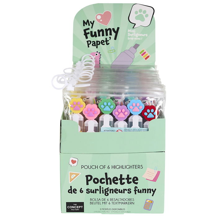 The Concept Factory 6 Mini Rotuladores Funny Kawai