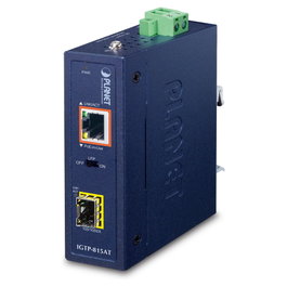 Planet IGTP-815AT Convertidor de medios Gigabit PoE+ con puerto SFP