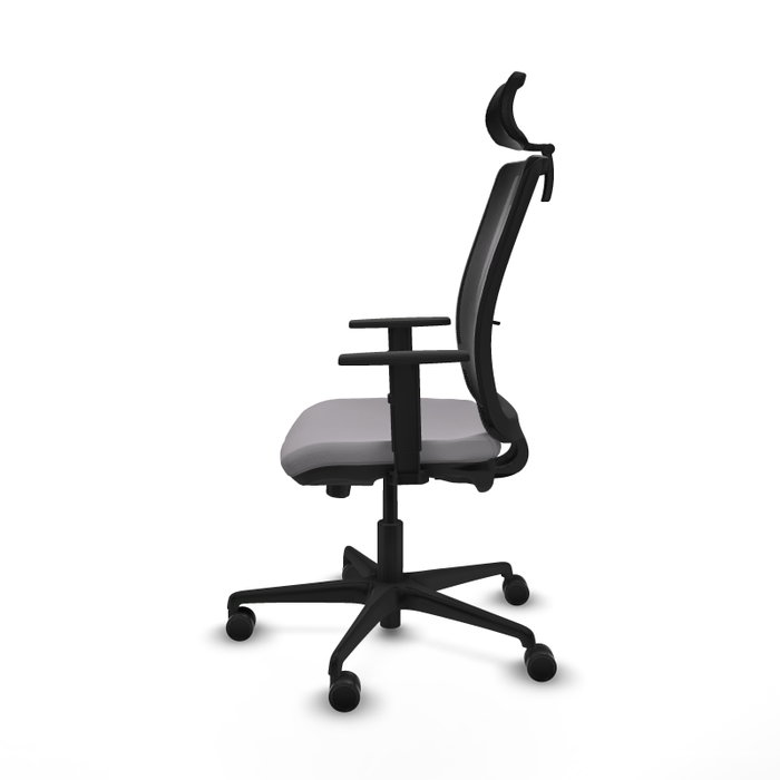 PIQUERAS Y CRESPO Silla de oficina Haches con mecanismo Sincro/Traslack, Gris y Negro