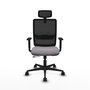PIQUERAS Y CRESPO Silla de oficina Haches con mecanismo Sincro/Traslack, Gris y Negro