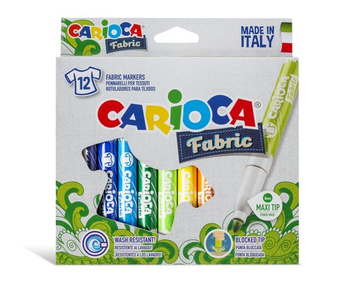 Marcador Textil Carioca Cromatex Estuche De 12 Marcador Textil Carioca Cromatex Estuche De 12