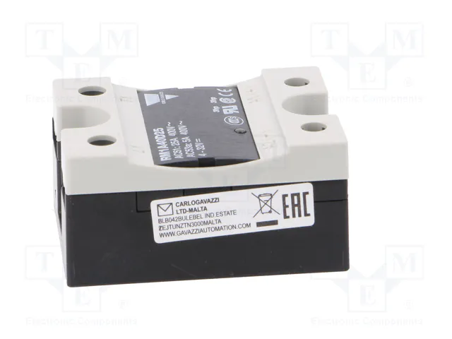 CARLO GAVAZZI RM1A40D25 Relé de semiconductor monofásico 25A 42-440VAC