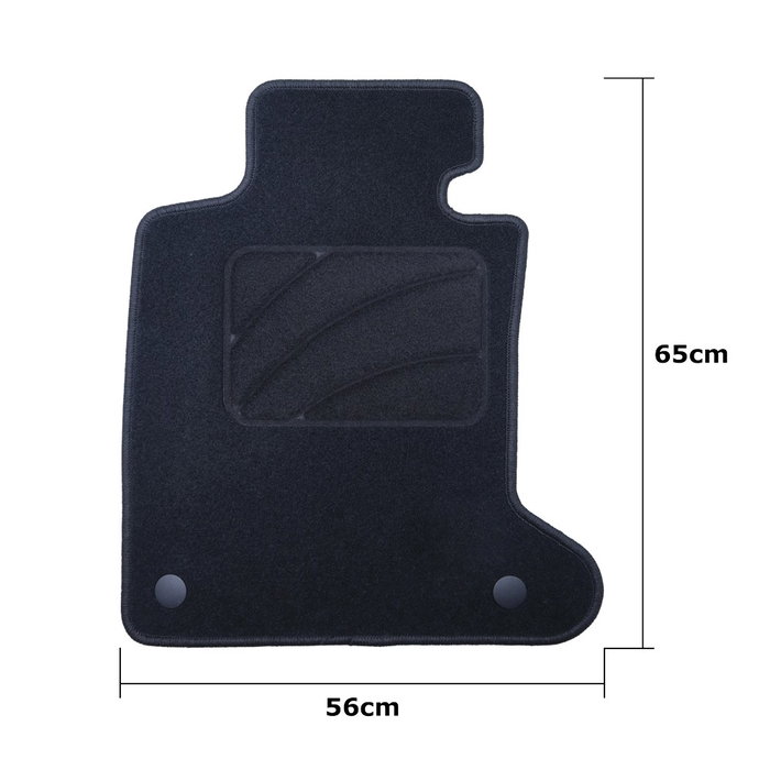 OCC Design Alfombrilla a Medida BMW E61 Serie 5 Touring 2004-2010, 5 Piezas, Reverso Antideslizante, Taconera Refuerzo Conductor, Referencia OCCBW0012