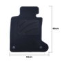 OCC Design Alfombrilla a Medida BMW E61 Serie 5 Touring 2004-2010, 5 Piezas, Reverso Antideslizante, Taconera Refuerzo Conductor, Referencia OCCBW0012