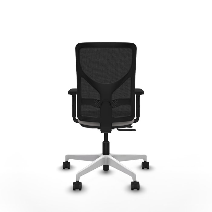 PIQUERAS Y CRESPO Silla de oficina Motilla con mecanismo Sincro/Traslack Blanco/Negro