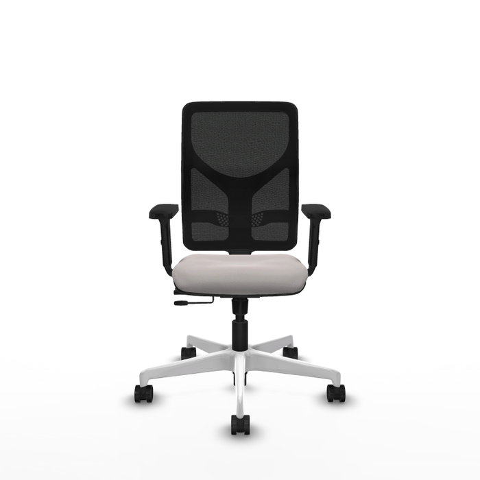 PIQUERAS Y CRESPO Silla de oficina Motilla con mecanismo Sincro/Traslack Blanco/Negro