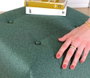 Atelier Del Sofa Puf Tomp v2 Verde Algodón y Terciopelo 43 cm Reposapiés Asiento Decorativo Hotel Estilo Bohemia Lujo