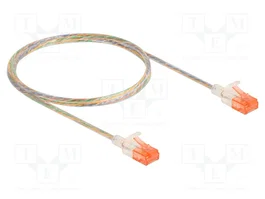 DeLOCK Cable de red RJ45 Cat.6A U/UTP Slim 1 m transparente