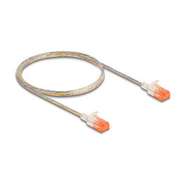 DeLOCK Cable de red RJ45 Cat.6A U/UTP Slim 1 m transparente