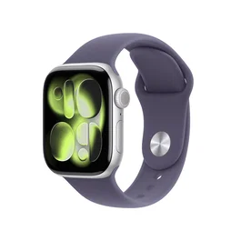Apple Watch Series 11 GPS + Cellular 42 mm Aluminio Plata con Pulsera Deportiva Niebla Púrpura (M/L)