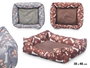 Mascow Cuna Rectangular para Mascota Hueso y Huellas Surtido Colores 58x48 cm (Set de 6)
